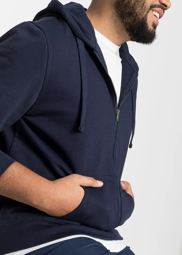 CHAQUETA TIPO SUDADERA CON CAPUCHA (2 UNIDADES) DE POLIéSTER RECICLADO GRIS JASPEADONEGRO